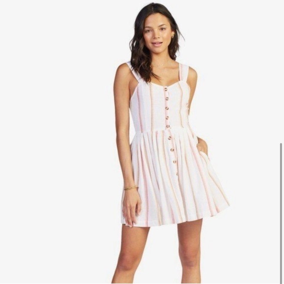 Roxy Dresses & Skirts - NWT Roxy striped linen fit and flare dress Size L